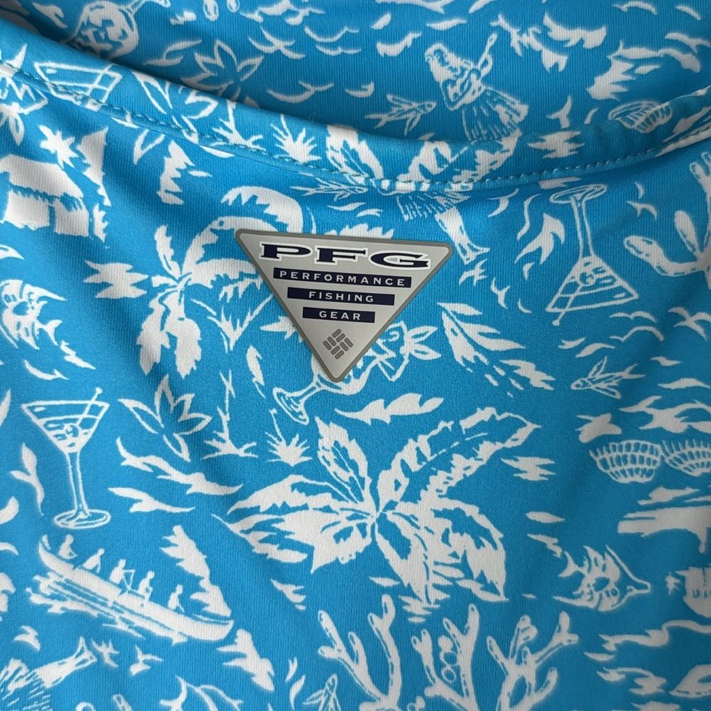 NWOT Columbia Sportswear Women's PFG Freezer Dress, Blue & White, Size Large. - Picture 7 of 12